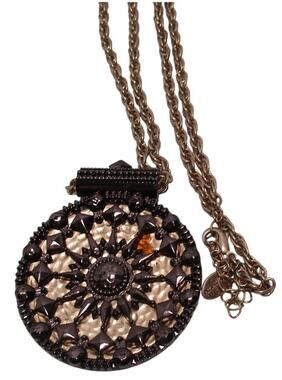 Heidi Klum Rose Gold Tone 28" Medallion Necklace